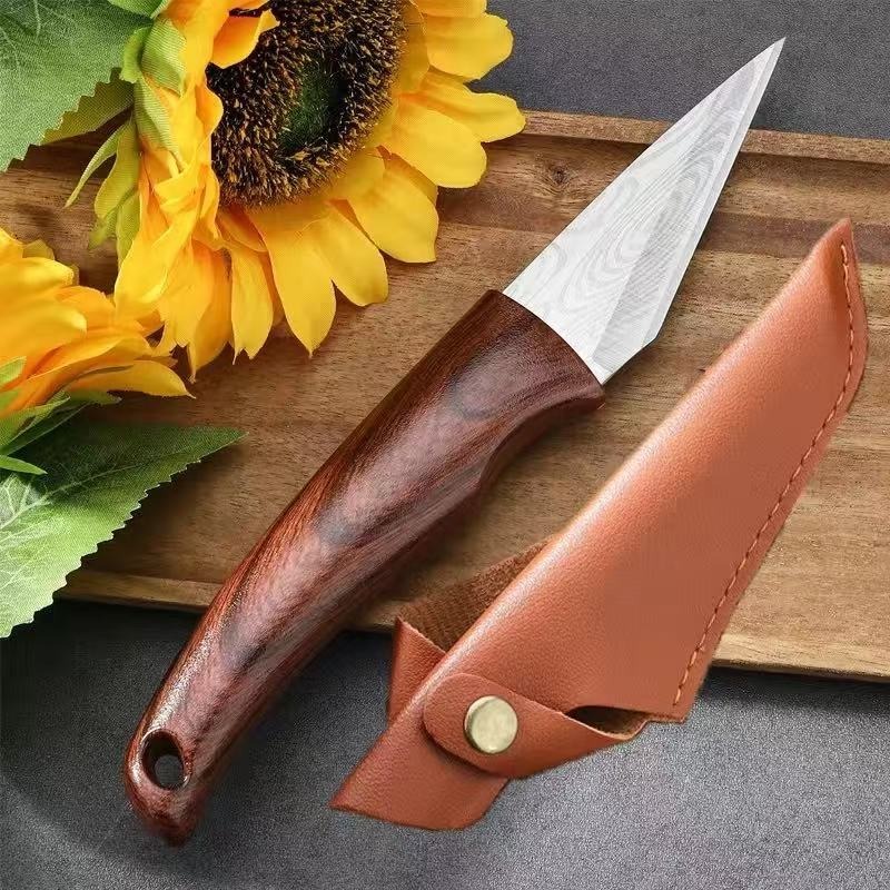 Harvest Knife Garden - Pisau Cangkok Gagang Kayu dengan Cangkang
