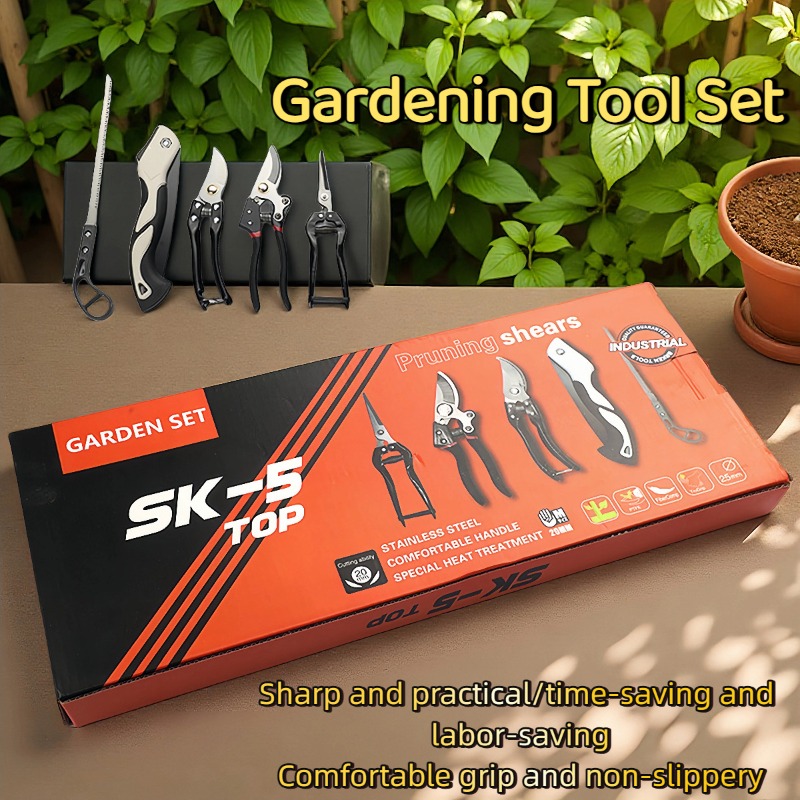 Gardening Tools Kit For Home Garden - 5 Buah Set Alat Kebun, Gunting