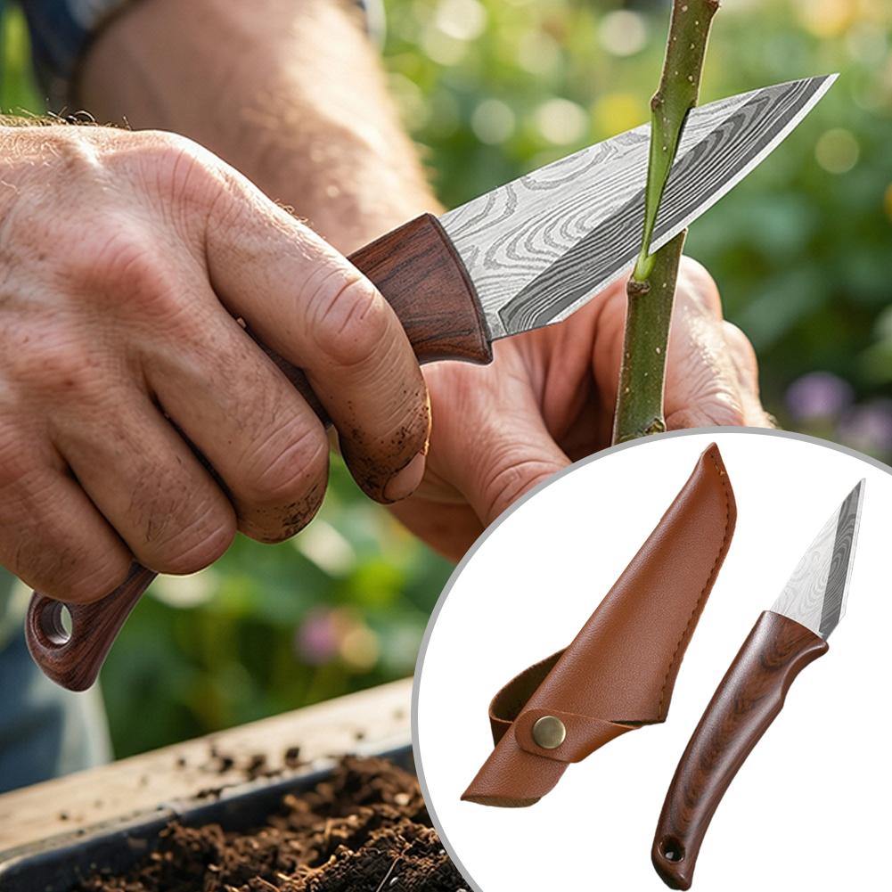 Pisau Cangkok Gagang Kayu deng - Harvest Knife Garden ulasan dan harga